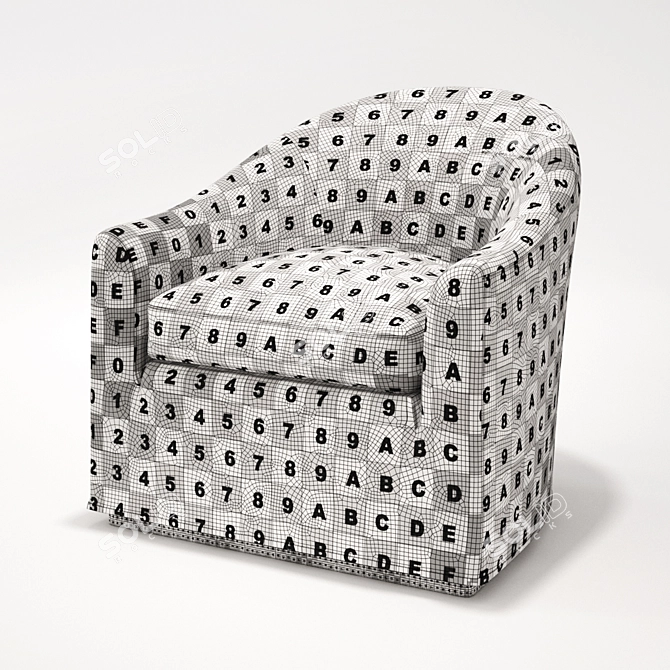 Meridiani Lennon Fit: Stylish & Removable Armchair 3D model image 3