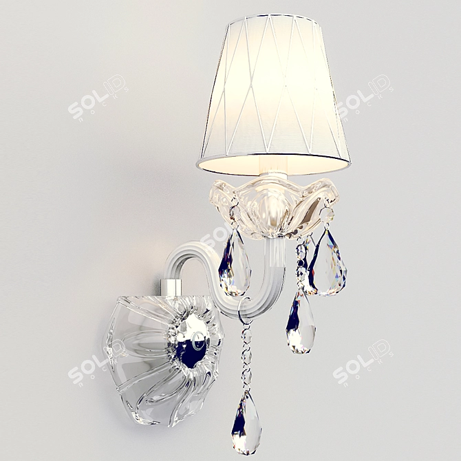 Title: Chrome and Glass Omnilux Pendant 3D model image 1