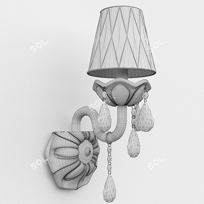 Title: Chrome and Glass Omnilux Pendant 3D model image 2