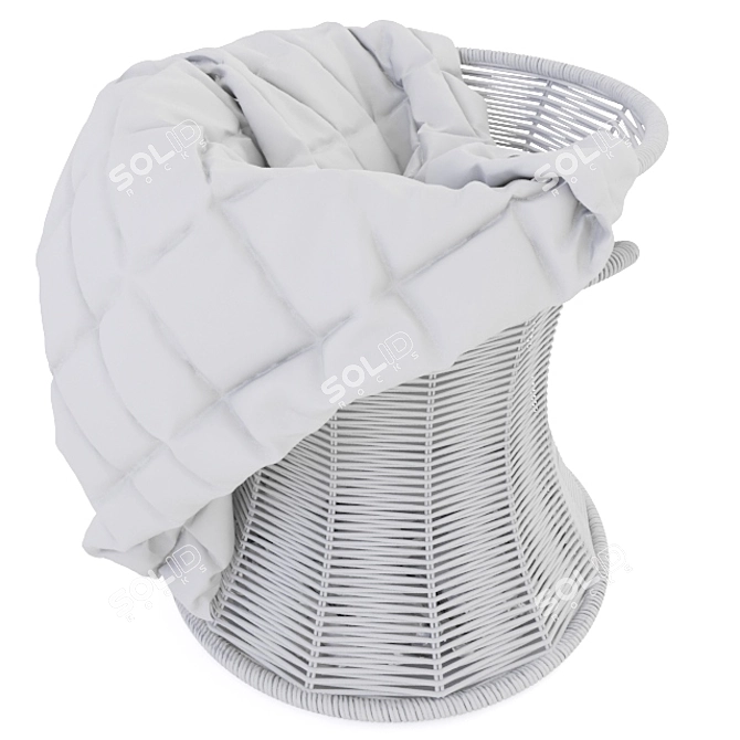 Foldable Clothes Basket 3D model image 3