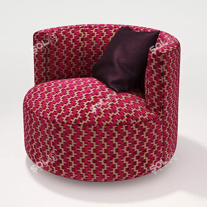 Saba Chance: Stylish Swivel Tub Chair 3D model image 1