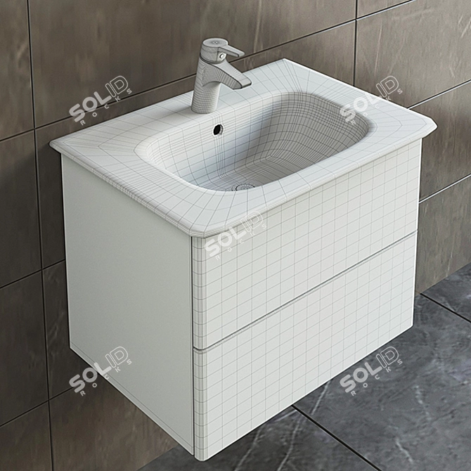 Modern ACTIVE Washbasin - Perfect for any Bathroom 3D model image 3