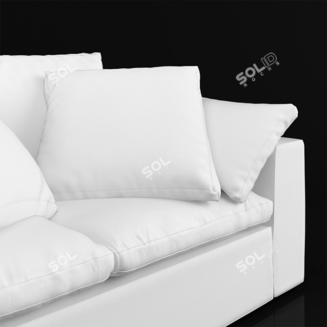 Outdoor Cloud Track Arm Sofa 3D model image 2