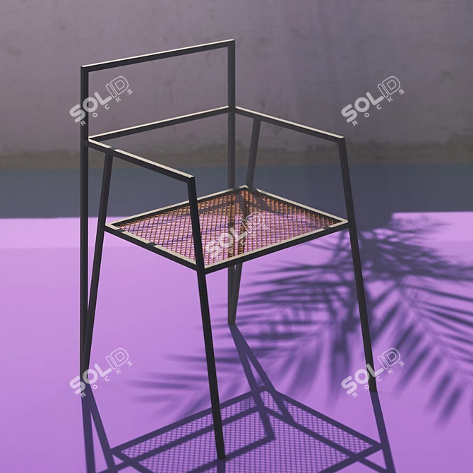 Alpina Mesh Chair: Sleek Designer Seating Solution 3D model image 3