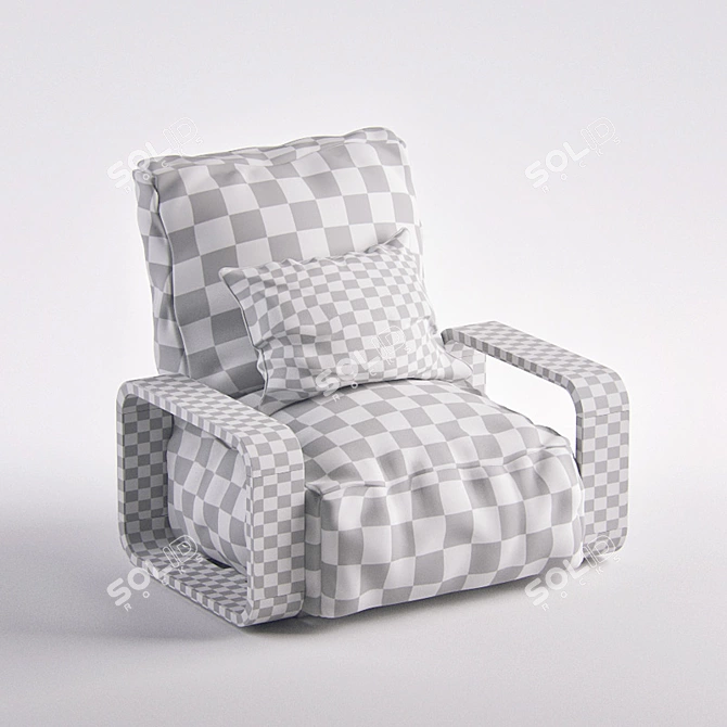 Cozy Corona Armchair 3D model image 2