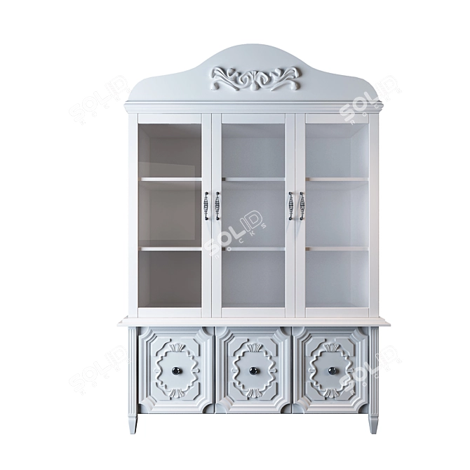 Elegant European Cabinet 3D model image 1