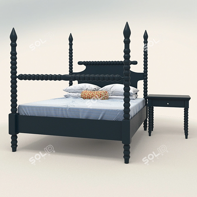 Elegance Spindle Bed Set
Sophisticated Spindle Bed Ensemble
Gwendoline Spindle Bed Set
Tast 3D model image 1