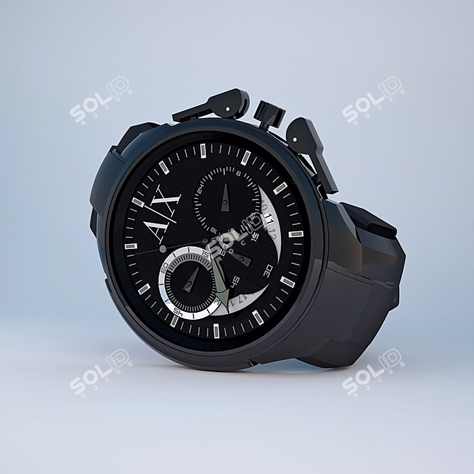 Armani Exchange AX1050 Watch 3D model image 1