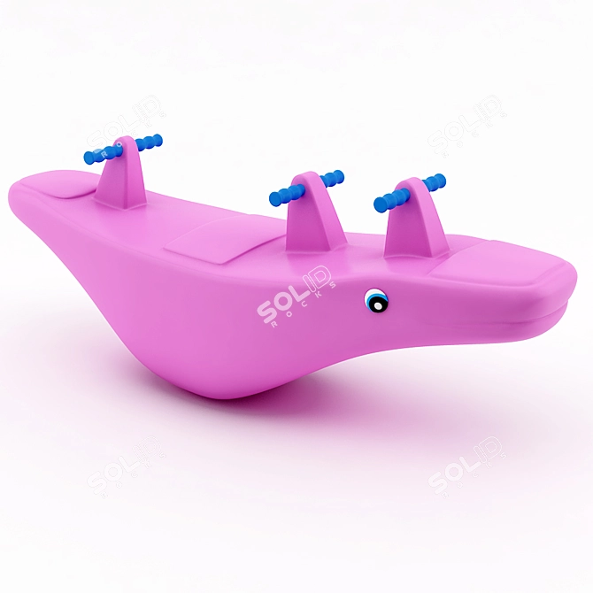 Amusing Croco Teeter-Totter 3D model image 1