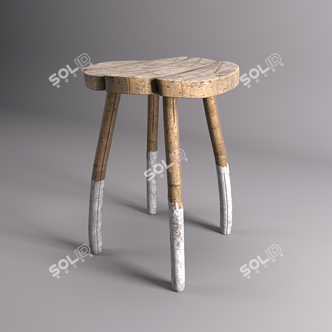 Vintage Wooden Chair 3D model image 1