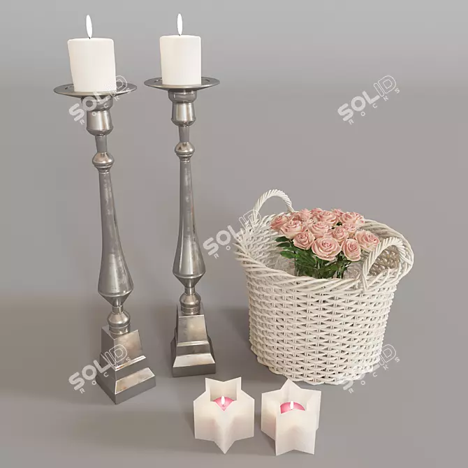 Elegant Decorative Set: Captured Beauty 3D model image 1