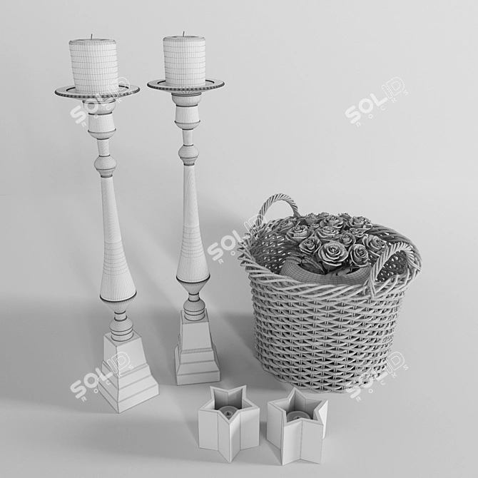 Elegant Decorative Set: Captured Beauty 3D model image 2