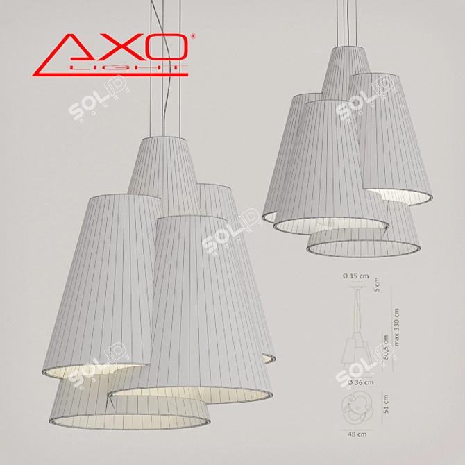 Axo Light Melting Pot Pendant 3D model image 2