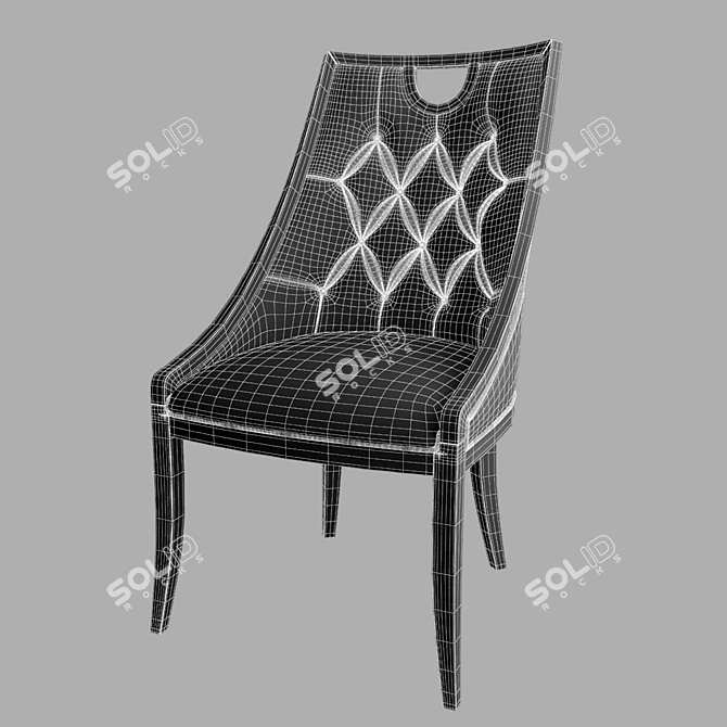 ArtDecoLine Chair: Elegant and Stylish 3D model image 3