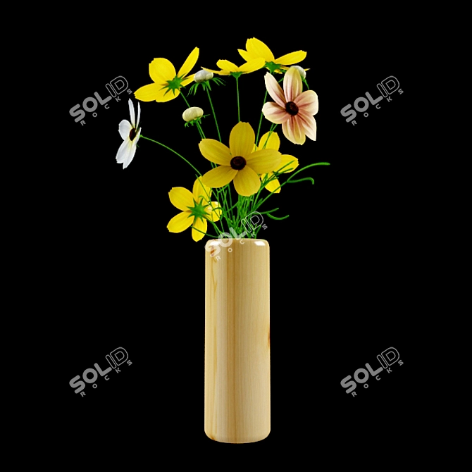 Wildflower Bouquet - Natural Beauty 3D model image 1