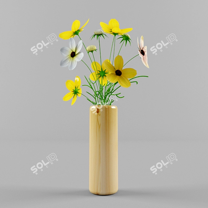 Wildflower Bouquet - Natural Beauty 3D model image 2