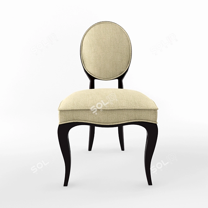 Caracole Ladies Wood & Fabric Chair 3D model image 1