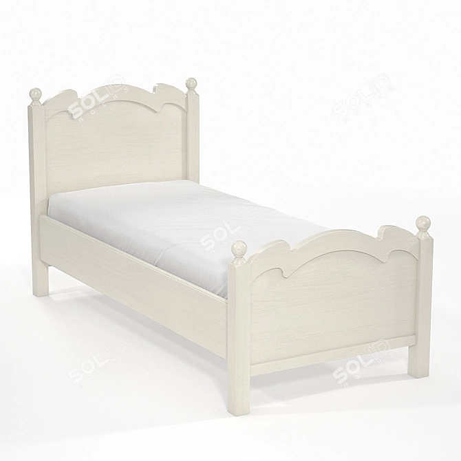 Title: Elegant "OM" Ellie KS-5 Bed 3D model image 1