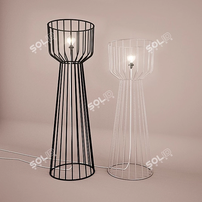  Modern WIRED FLOOR LAMP 3D model image 1