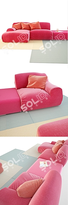 Title: Paola Lenti Modern Lounge Set 3D model image 2