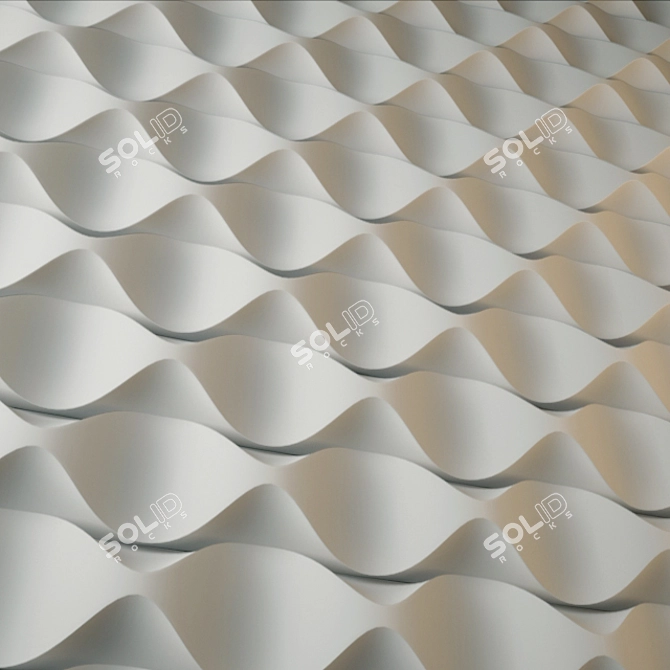 3D Wall Panel: Stunning, Modern Design 3D model image 2