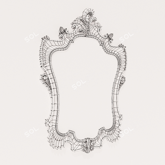 Elegant Reflection: Classic Mirror 3D model image 2