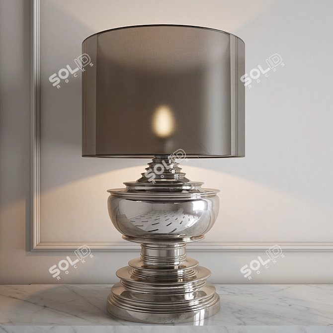 Elegant Pagoda Table Lamp 3D model image 1