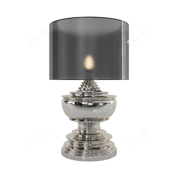 Elegant Pagoda Table Lamp 3D model image 2