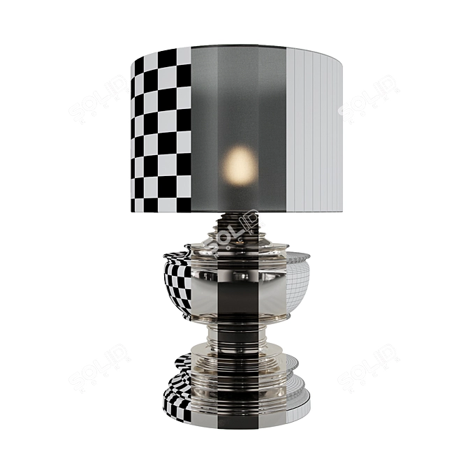 Elegant Pagoda Table Lamp 3D model image 3