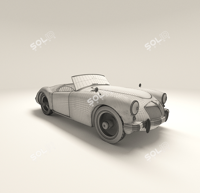 Title: Classic 1955 MG MGA 3D model image 3