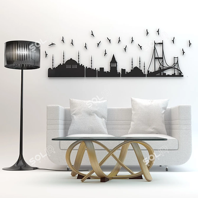 Urban Vibes Wall Art 3D model image 1