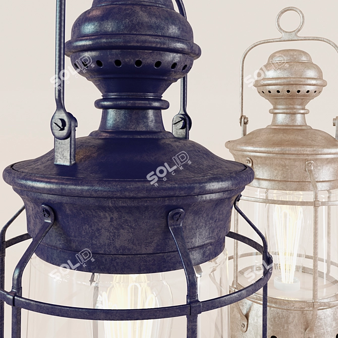 Retro Charm: Vintage Lamp 3D model image 2