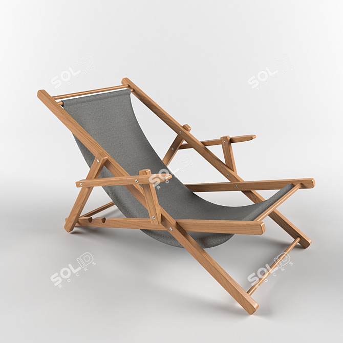 Elegant Graceful Deckchair 3D model image 2