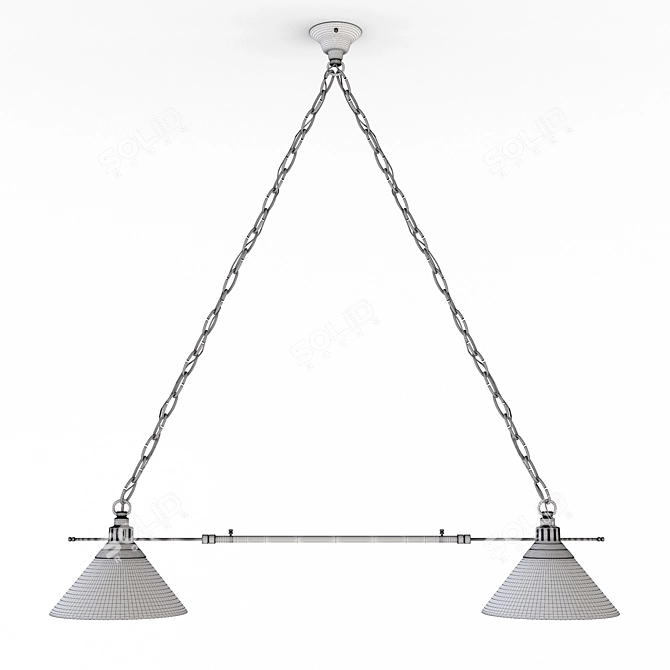 Cruby Double Pendant Light 3D model image 2