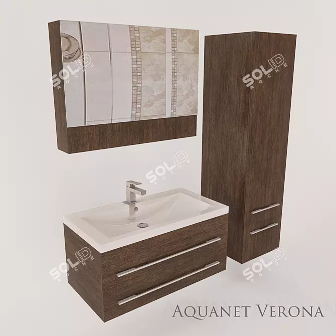 Aquanet Verona Vanity 3D model image 1