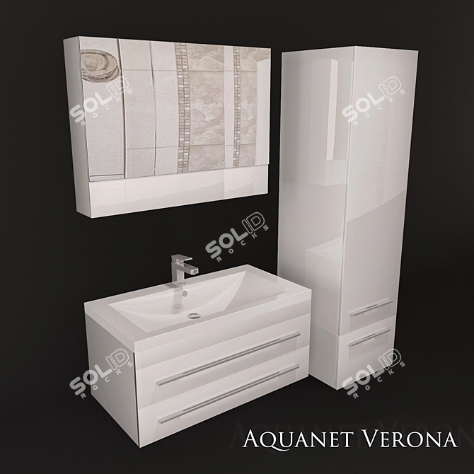 Aquanet Verona Vanity 3D model image 2