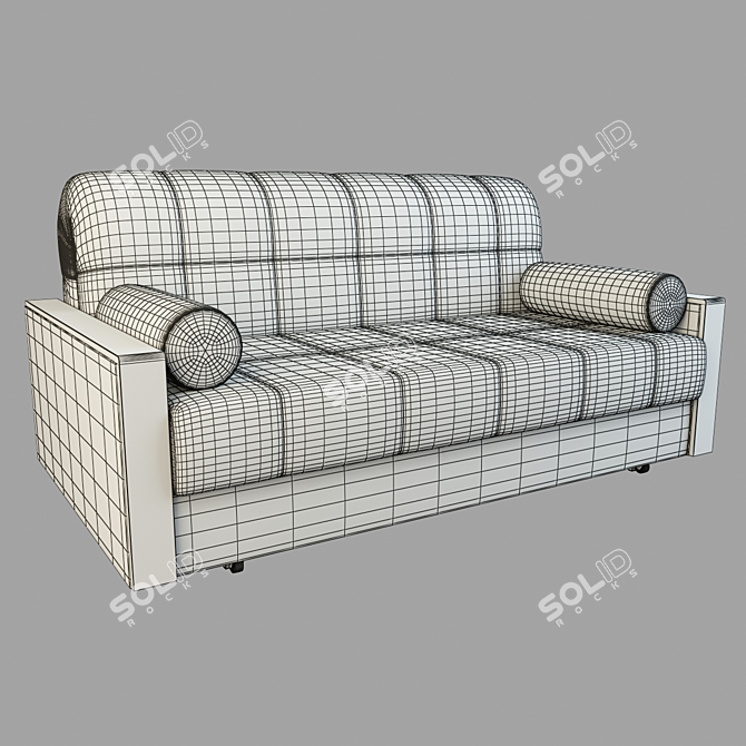 Milena Sofa: Modern and Stylish 3-Seater 3D model image 2