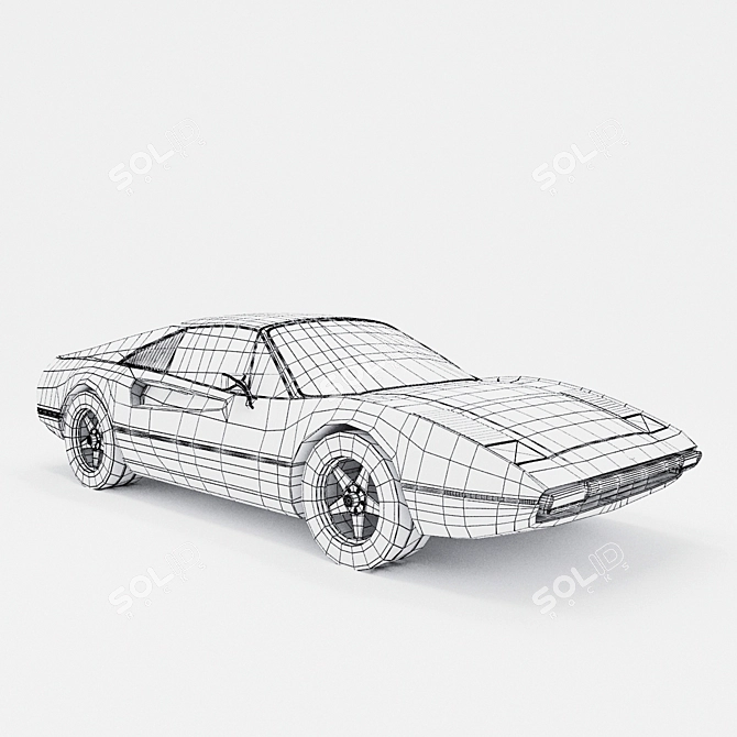 Classic Ferrari 308 GTB 1975 3D model image 3