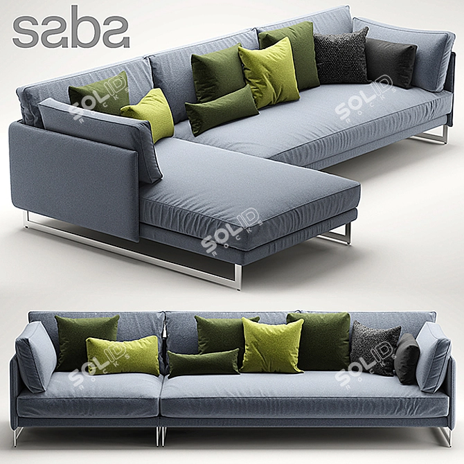 Saba Italia LIVINGSTON: Elegant Sofa and Chair 3D model image 3