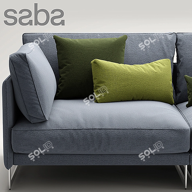 Saba Italia LIVINGSTON: Elegant Sofa and Chair 3D model image 1