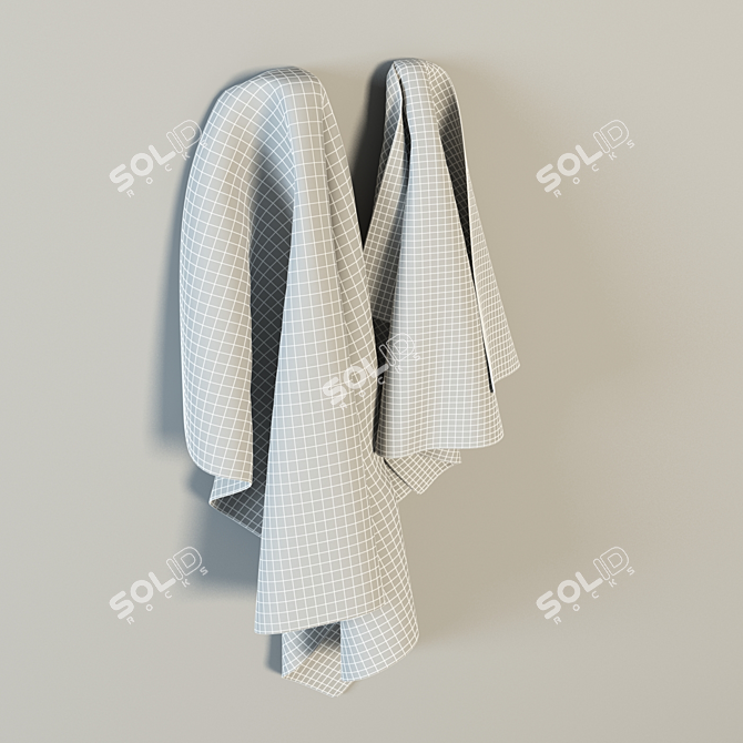 Luxury Towel Set 3D model image 3