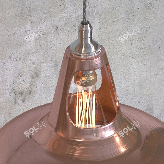 Copper Pendant Light: Modern Elegance for Any Space 3D model image 2