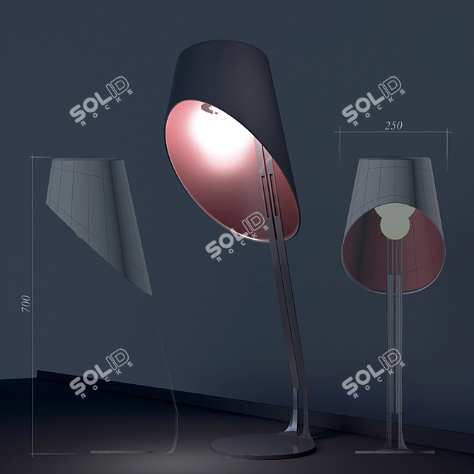 Color-Changing Table Lamp 3D model image 2