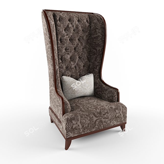 Elegant Armchair Model 3D model image 1