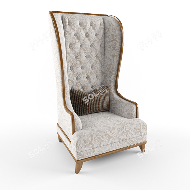 Elegant Armchair Model 3D model image 2