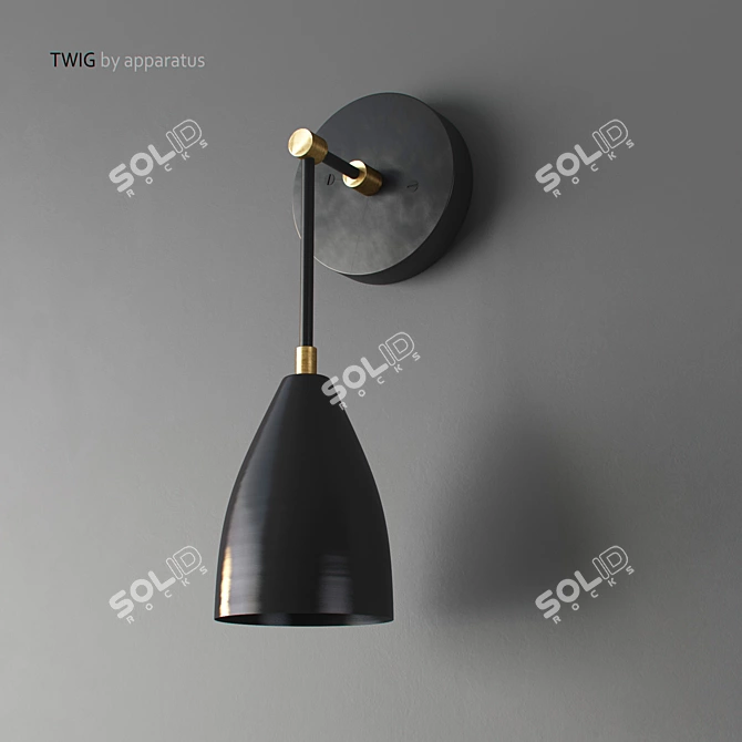 Sculpted Elegance: Twig Pendant Light 3D model image 2