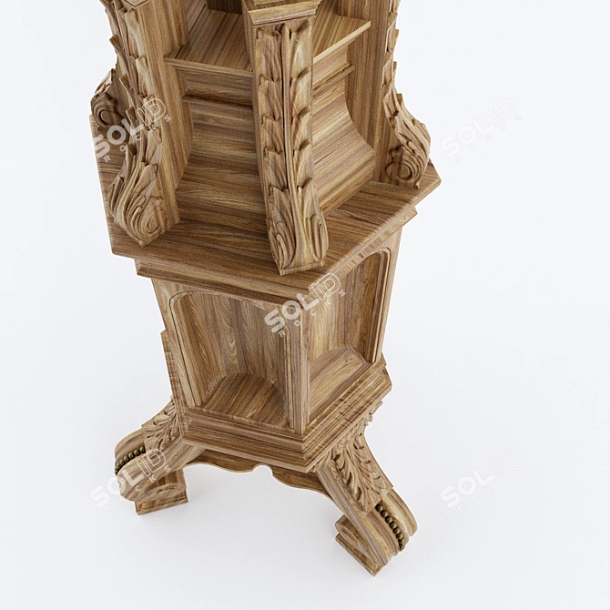 Vintage Charm: 1920s Belgian Hall Tree 3D model image 2