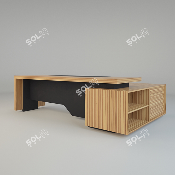 BUROSIT ARIA Executive Desk 3D model image 1