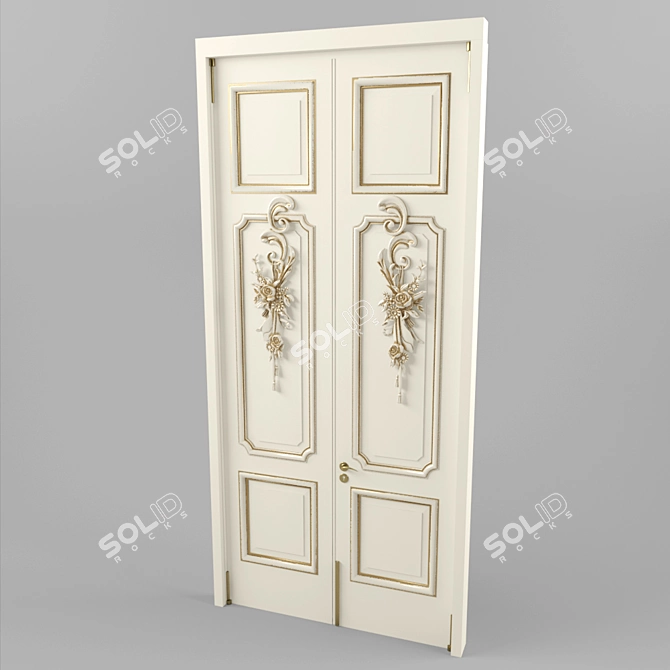 Imperial Elegance: Alexander Palace Door 3D model image 1