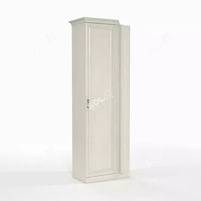 Title: Minimalist Corner Wardrobe 3D model image 1